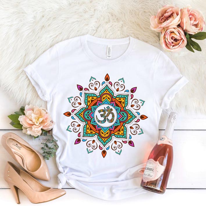 Camiseta de ioga para mulheres Namaste Girls Camiseta gráfica de